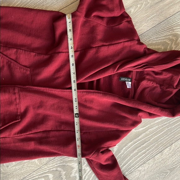 Burgundy Hooded Cardigan - Picture 6 of 7